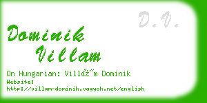 dominik villam business card